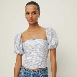 Reformation Marella Linen Top